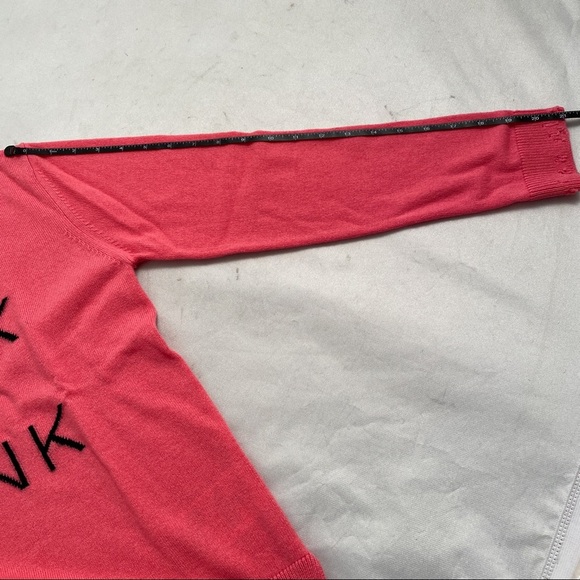 Valentino PINK IS PUNK pink and black graphic lightweight wool cashmere sweater - Picture 14 of 14